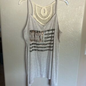 Maurice’s County Tank Top with Crochet Detailed Back
